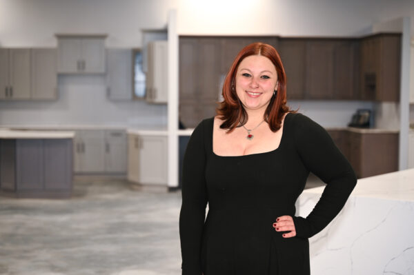 Office Coordinator Morgan Mitchell at the Cabinet & Granite Depot