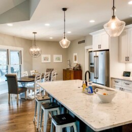 Shaker White with Flagstone Island Shaker White with Flagstone Island kitchen remodel in Liberty Township Ohio